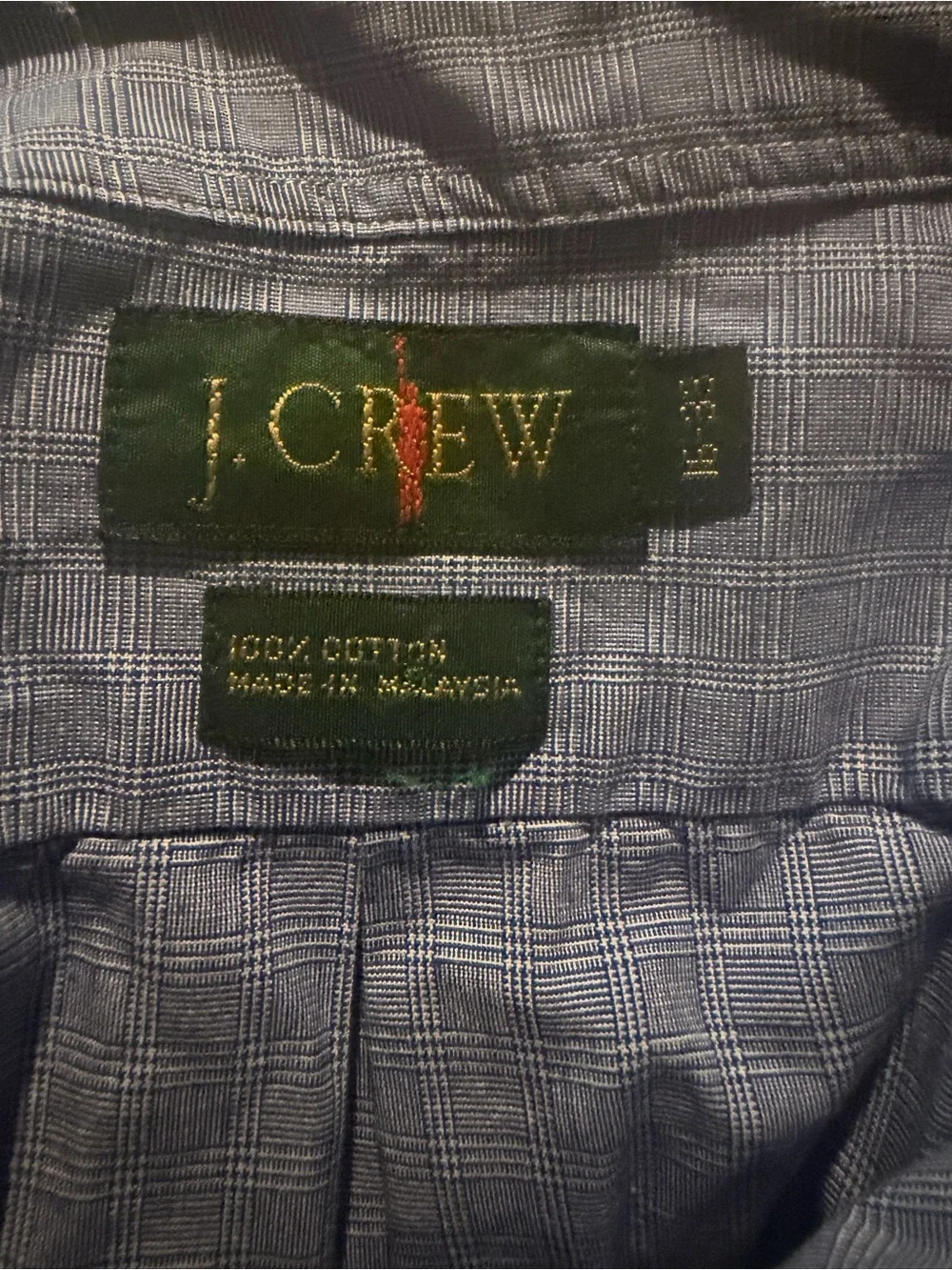 J.Crew Preppy Blue Plaid Button Down Size 16-33.